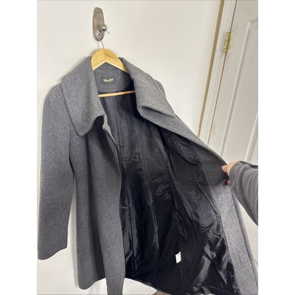 Soia & Kyo Gray Woman S Wool Blend Overcoat Zip Long - Picture 3 of 5
